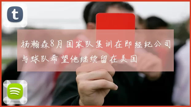 杨瀚森8月国家队集训在即经纪公司与球队希望他继续留在美国